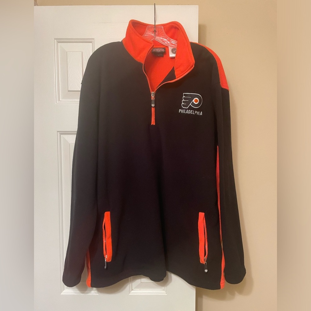 Philadelphia Flyers Mens 2X 1/4 Zip Fleece